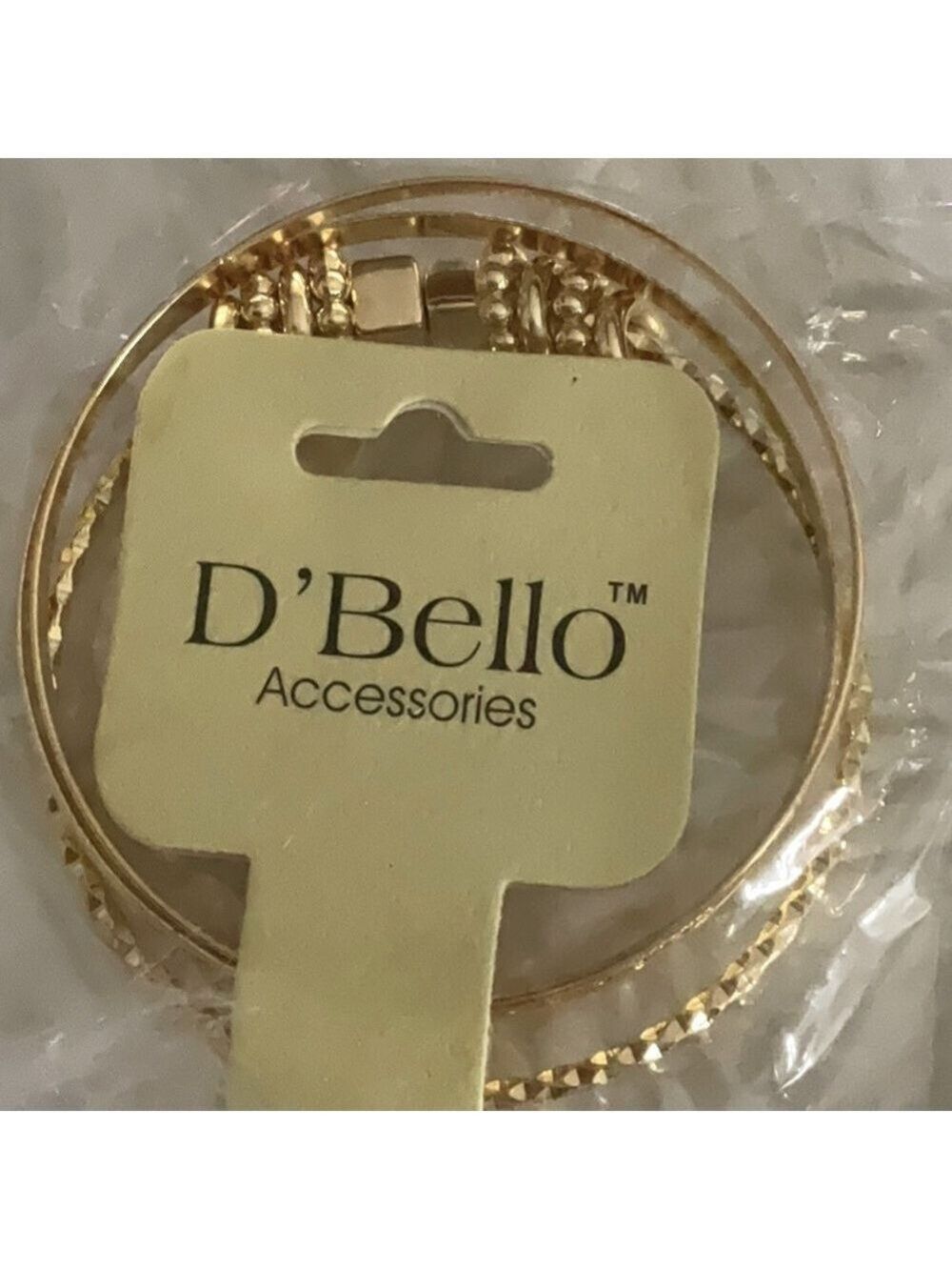 D'bello Gold Tone Bangle Set 3 Piece